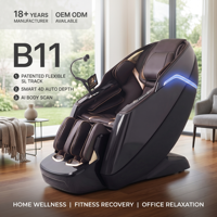 Fauteuil de massage électrique 4D extra large avec scanner corporel IA, rail SL, zéro gravité, airbags corps entier, chauffage et massage des pieds OEM ODM