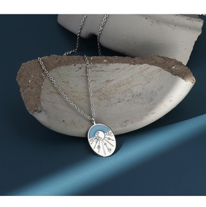 Oval Enamel Star Pendant Necklace with Zircon Coin Fashion Jewelry for Anniversaries Claw Setting <b>Charm</b> Necklaces - Product Image 2