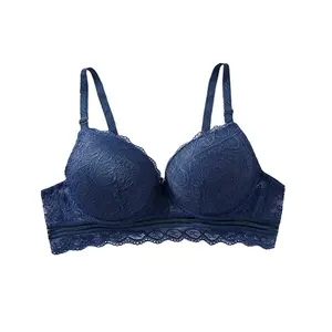 Dropshipping Soutien-gorge respirant en dentelle florale sans couture pour sous-vêtements féminins doux