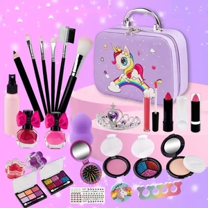 Ensemble de jouets cosmétiques <span class=keywords><strong>licorne</strong></span> pour filles, jeu de rôle beauté, cadeau promotionnel, <span class=keywords><strong>maquillage</strong></span> éducatif, vrais jouets pour enfants - Product Image 2