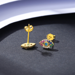 Pendientes Pequeños de Circonita Multicolor CZCITY 2026, Joyería de Plata de Ley con Circonita Cúbica Colorida para Mujer - Product Image 6