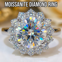 Bague de mariage en argent sterling 925 avec moissanite VVS1, bague de fiançailles en moissanite fine pour femme, bijoux d'anniversaire