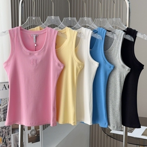 J7114 Débardeur d'été tendance pour <span class=keywords><strong>femme</strong></span>, col rond, sans manches, style boutique - Product Image 1
