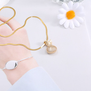 Collier Pendentif Lapin Mignon <span class=keywords><strong>Diamant</strong></span>é en Acier Titane Chaîne Serpent Anti-Décoloration Minimaliste pour Femme – Idéal Cadeau d'Anniversaire – Vente Flash - Product Image 4