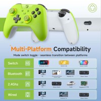Joysticks multiplataforma de 4 vías de conexión, controlador de juego EasySMX X05 con elegantes efectos RGB, sensores avanzados de efecto Hall