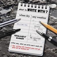 Mini Cuaderno de Papel de Piedra Impermeable de 3x5 Pulgadas - Bloc de Notas de Bolsillo para Todo Clima, Encuadernado en Espiral, para Trabajo de Campo al Aire Libre, Bloc de Notas Táctico