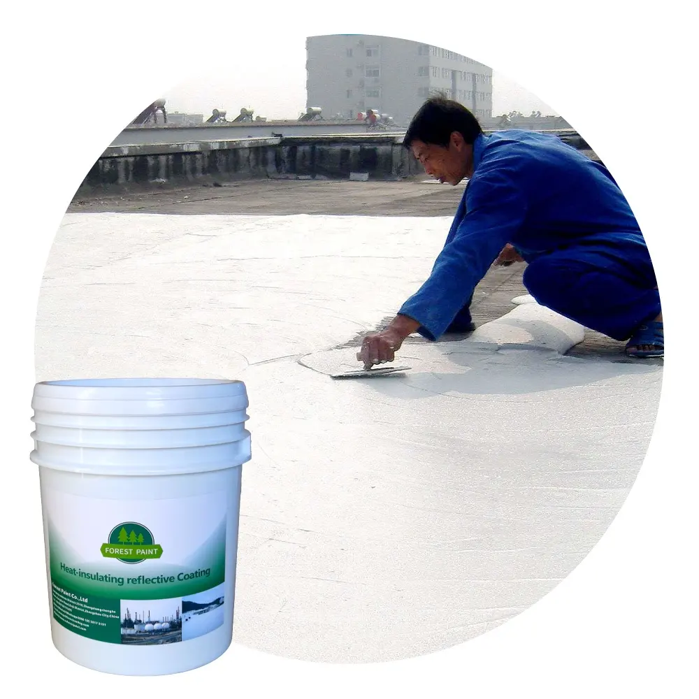 Exposed spray heat insulation water roof sealant insulation paint thermal colours for roofing leakage thermal insulation paint