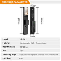 Serrure de porte intelligente avec reconnaissance faciale 3D, caméra, interphone vidéo, Tuya Wifi, entrée sans clé, Cerradura Inteligente, maison, bureau