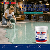 Peinture de sol époxy auto-nivelante écologique à sable coloré, couleur personnalisée, imitation marbre, revêtement de sol en béton, imperméable et résistant à l'usure