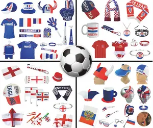 Heißer Verkauf Sport veranstaltungen Fußball Fan Werbeartikel benutzer definierte Logo Werbeartikel für Fußball Fan Zubehör Flagge Horn