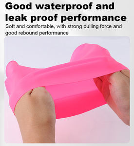 <span class=keywords><strong>Bonnet</strong></span> de <span class=keywords><strong>bain</strong></span> personnalisé en silicone, <span class=keywords><strong>bonnet</strong></span> de <span class=keywords><strong>bain</strong></span> en silicone de marque avec logo imprimé, chapeau de <span class=keywords><strong>bain</strong></span> mignon de style dessin animé pour garçons et filles - Product Image 3