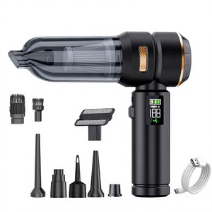 Souffleur d'air portable électrique sans fil 2-en-1 avec moteur brushless 3 vitesses et mini-aspirateur, batterie 6000 mAh pour voiture - Product Image 1