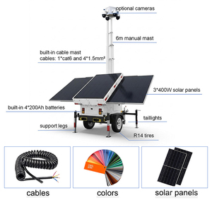 Remorque de surveillance mobile, tour d'énergie solaire, solution de sécurité hors réseau pour zones éloignées - Product Image 3