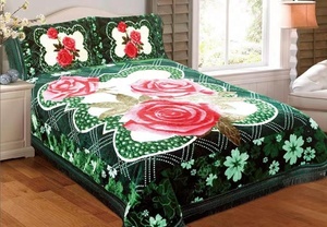 Hot bán 4pcs bedcover Set Polyester nổi raschel chăn & gối trường hợp & tấm - Product Image 2