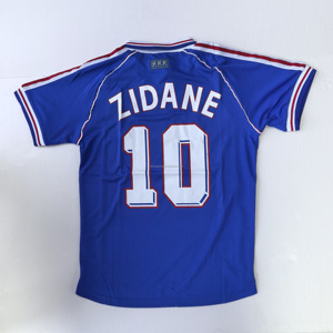 Maillot rétro Zidane <span class=keywords><strong>1998</strong></span>, maillot de football vintage France, qualité supérieure, unisexe, haut de gamme, 100% polyester, respirant, anti-UV - Product Image 2