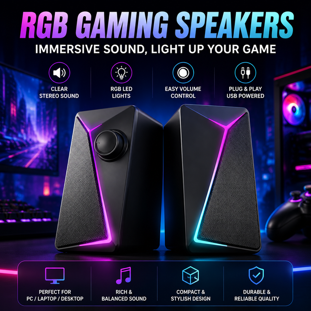 Support CKD SKD Portable Small Speaker USB 2.0 Desktop Multimedia Laptop Powered Audio Gaming Computer Speakers for PC