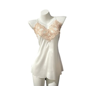 <span class=keywords><strong>Nuisette</strong></span> Babydoll en <span class=keywords><strong>Soie</strong></span> Satinée et Tissu Dobby pour Femme, <span class=keywords><strong>Grande</strong></span> <span class=keywords><strong>Taille</strong></span>, avec Dentelle et Nœud, ODM, Effet Amincissant Léger, Semi-Transparente, avec Coussinets de Poitrine - Product Image 4