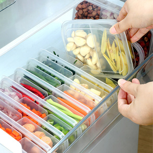 Contenedores rectangulares de plástico con tapa para almacenamiento de alimentos, portátiles, para refrigerador, congelador, carne, verduras, gran capacidad - Product Image 4