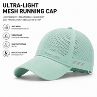 Gorra de Running de Malla Ultraligera Personalizada, Transpirable, de Secado Rápido, Reflectante, con Protección UV, Ajustable, Proveedor OEM