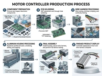 Contrôleur sans balais haute puissance 24-36 tubes 48-72V, contrôleur universel à onde sinusoïdale trois modes, sortie maximale 2200W pour applications électriques