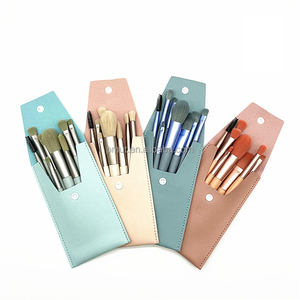 Set di 8 Mini Pennelli da Trucco Portatili con Manico in Plastica <span class=keywords><strong>e</strong></span> Astuccio, Personalizzabili OEM per Ingrosso - Product Image 2