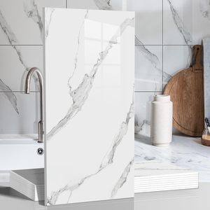 Panneaux muraux autocollants modernes en marbre, étanches, 60x30cm, pour chambre, école, cuisine, <span class=keywords><strong>salle</strong></span> <span class=keywords><strong>de</strong></span> <span class=keywords><strong>bain</strong></span>, installation facile DIY, vente en gros usine - Product Image 1
