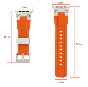 Bracelet de montre en silicone le plus vendu pour Apple Watch S10 11 46mm Ultra 49mm SE 44mm, bracelet de montre sport avec boucle en acier inoxydable - Product Image 6