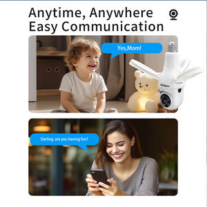 JOAREON 2MP 2MP kablosuz WIFI akıllı kamera gece görüş otomatik izleme güvenlik kamera ev kapalı CCTV ampul kamera ile işık - Product Image 3