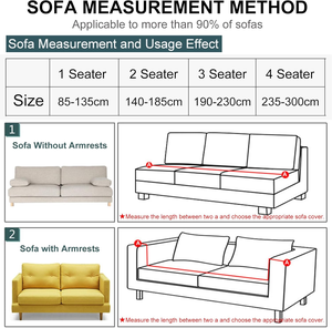 Copridivano Super Morbido ed Elasticizzato per 1/2/3/4 Posti con Gonna, Protezione Completa per Mobili - Product Image 2