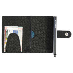 CardHoda Aluminum Card Holder RFID Protection Fold <b>Wallet</b> Unisex Minimalist Design Black PU Lining Short Length - Product Image 2