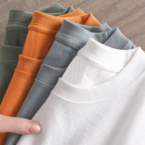 2025 été vêtements pour femmes de haute qualité 280g coton épais à manches courtes coupe ample solide confortable <span class=keywords><strong>kaki</strong></span> Base T-<span class=keywords><strong>Shirt</strong></span> - Product Image 2