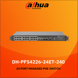 Dahua Ban Đầu 24-Cổng 100 Mbps Quản lý PoE Chuyển Đổi Với <span class=keywords><strong>2</strong></span> Cổng Gigabit 240V Cửa Hệ Thống Điện Thoại Ban Đầu DH-PFS4226-24ET-240 - Product Image 5