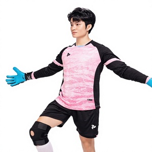 Maillots de gardien de but de luxe de haute qualité, impression par transfert thermique, 100% polyester, unisexe, emballage sportif, nouveau design, vêtements sportifs - Product Image 1