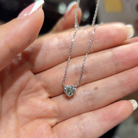 Collier pendentif solitaire en diamant certifié IGI personnalisé, or 18 carats, 1-10 carats, taille cœur, DEF VVS1, diamant cultivé en laboratoire CVD HTHP
