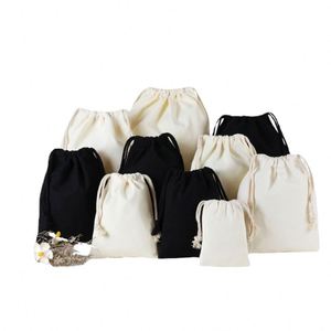 Sacs à poussière en toile de coton biologique écologiques avec cordon de serrage, logo personnalisé imprimé, pochette recyclable pour vêtements, sacs à main, chaussures - Product Image 1
