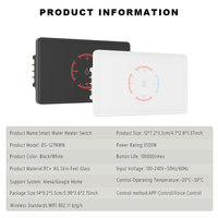 Interruptor de Calentador de Agua Inteligente OCY WIFI con Panel de Control de Pared, Cristal 2.5D con Sensación Táctil, Compatible con Tuya APP, 3500W Estándar