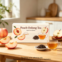 Mélange de fruits secs naturels avec thé Oolong, pêche séchée et pomme séchée, emballage en vrac, livraison directe d'usine