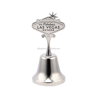 Cloche de collection S. Nicola Bari de haute qualité, souvenir d'Italie, logo personnalisé, cloche de table européenne, plaquée argent, écologique