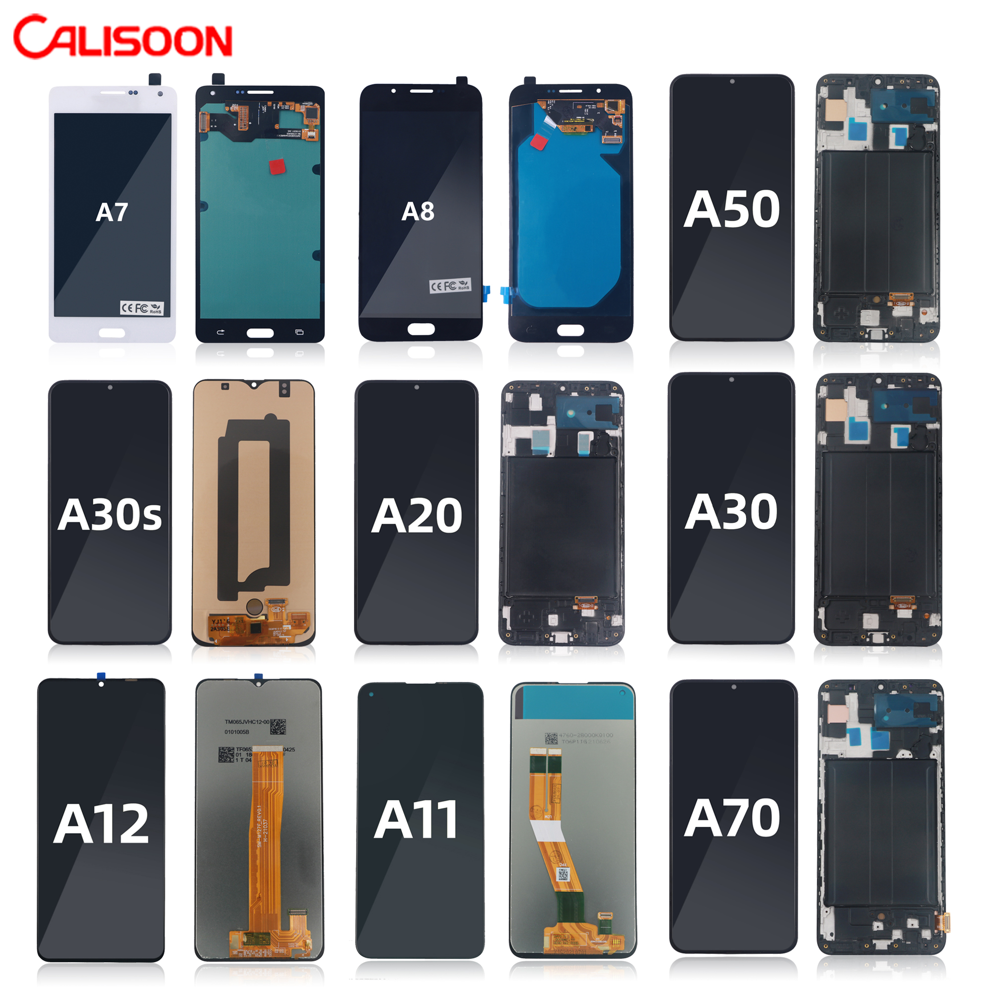 Factory Oem Mobile Phone LCD Touch Screen for Samsung Galaxy A10 A20 A30 A50 A70 A90 Display Assembly Replacement