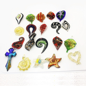 Handmade Murano lampwork Glass Vòng cổ mặt dây chuyền hỗn hợp thiết kế phong cách cổ điển cho trẻ em tự làm đồ trang sức làm Bộ dụng cụ - Product Image 1