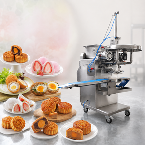 Máquina Encrustadora Automática de Alta Eficiencia para <span class=keywords><strong>Cordon</strong></span> Bleu, Mooncake, Bolas de Pescado, Samosa, Kubba, Línea de Producción Controlada por PLC - Product Image 2