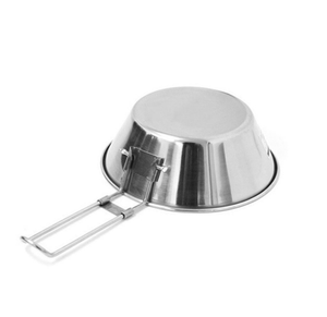 Taza de Sierra de acero inoxidable SM06 para exteriores, tazón de acampada con mango plegable, 300 a 310 ml, logotipo personalizado con impresión láser - Product Image 4