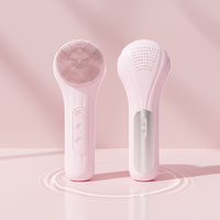 Nettoyeur facial en silicone, brosse de massage vibrante chauffante électrique, étanche, nettoyage en profondeur, rechargeable, pour minimiser les pores