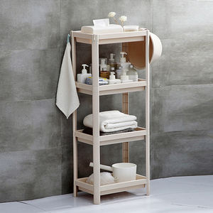 Chariot utilitaire à 3 niveaux, étagère à roulettes en plastique mince pour le salon, la salle de bain, la cuisine - Étagères mobiles écologiques - Product Image 5