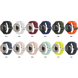 Cinturino sportivo di moda in Silicone per <span class=keywords><strong>Apple</strong></span> Ultra2 <span class=keywords><strong>Watch</strong></span> cinturino in Silicone 41/42/46 // 49/45mm braccialetto intelligente per IWatch 10/9/8/7/6/5 - Product Image 2