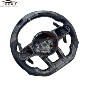 พวงมาลัยคาร์บอนไฟเบอร์ Ever-Carbon Racing ECR ดีไซน์พิเศษ พร้อมแป้นเปลี่ยนเกียร์ LED สำหรับพวงมาลัย Mercedes Benz <span class=keywords><strong>AMG</strong></span> C63 - Product Image 3