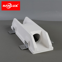 Spot encastré carré de plafond fixe de haute qualité pour intérieur, avec support de lampe GU10 MR16 en plâtre