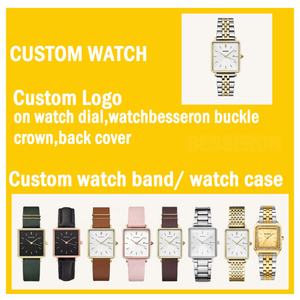 Montre personnalisée Besseron Supplier : Créez votre propre montre avec logo privé, bracelet en acier inoxydable, montre carrée pour femme de bureau. - Product Image 4