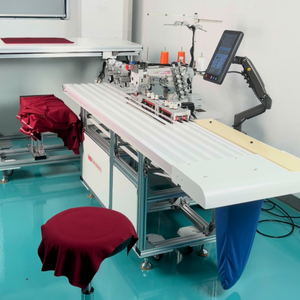 VMA Hot Sale Industrial Sewing Machine Automatic Flat Design Hemming Machine for Sleeves or <b>Single</b> Piece Bottom Sewing - Product Image 4