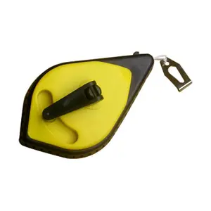 Bobine de ligne de craie en plastique de couleur jaune noir de 30M avec emballage de carte ou boîte en papier